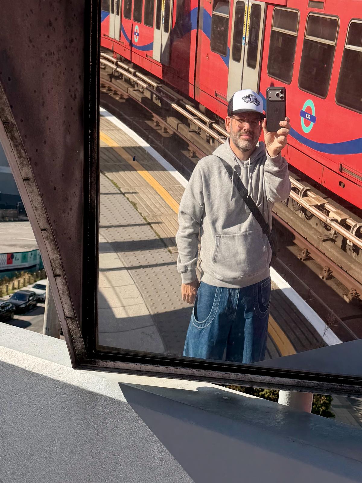 Me in the mirror on a DLR platform