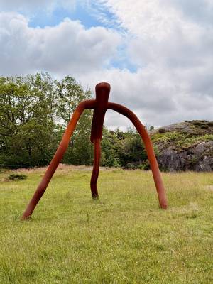 Rusty metal sculpture