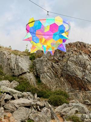 Colourful translucent sculpture
