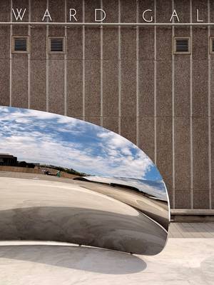 A big mirror on the balcony of the Hayward Gallery