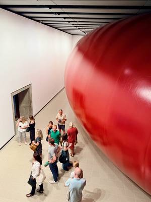 A big red blob fills much of one of the rooms