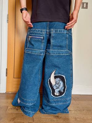 JNCO Rhino Dark Stone up close from behind