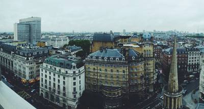 A rainy London skyline