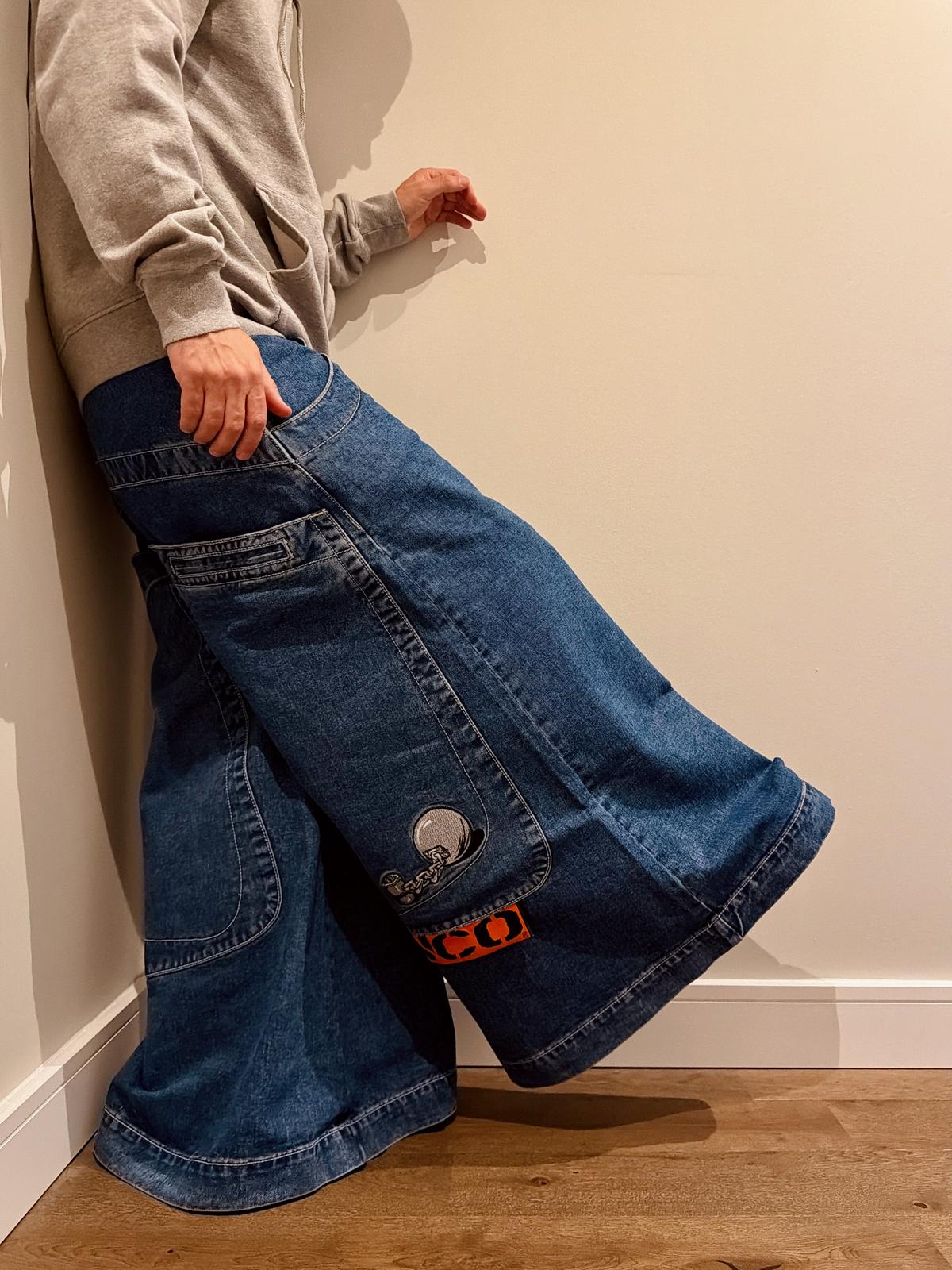 Showing off the 50-inch leg openings